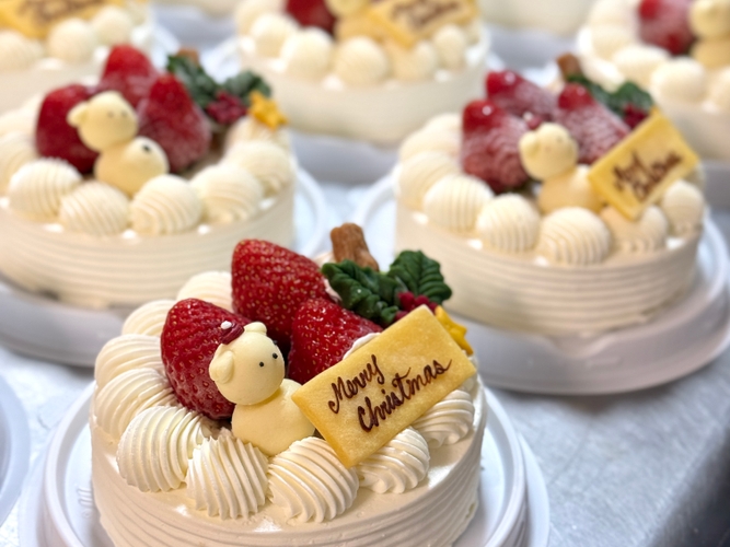 クリスマスホワイトいちごのショートケーキ【レギュラーサイズ】 