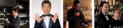 【左から】「ルミエール」支配人 川口 卓也、マジシャン・司会 アレマー玉井、「ハリーズ高岡」店長 田島 一彦、「ハリーズ富山」店長 田島 将晴