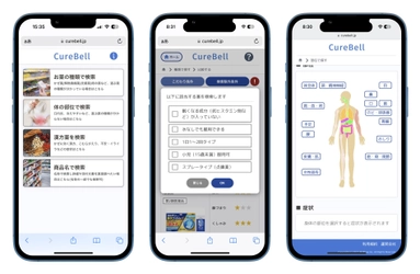 生活者向け市販薬選定支援アプリ 『CureBell(キュアベル)』をリリース　 ～ ヘルスケア商品の新しい選び方、買い方によるセルフケア・ セルフメディケーション推進を支援 ～