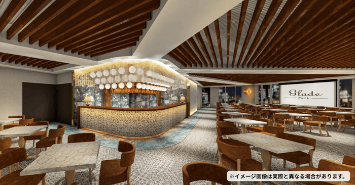 広々としたバーカウンター