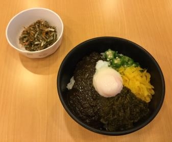 紀州アカモク黒カレーと紀州アカモク生なます