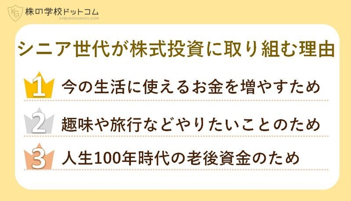 シニア世代が株式投資に取り組む理由