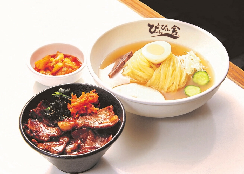 盛岡冷麺 白金豚ミニ焼肉丼セット