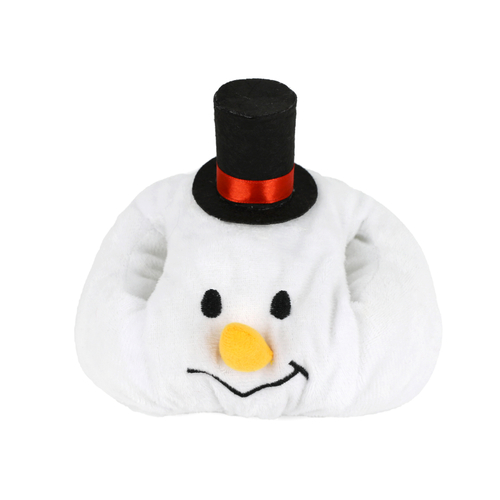 【NEW】「ペットヘッドギア スノーマン」価格：759円／スノーマンデザインのほっかむりタイプのペット用帽子です。耳を通す穴が開いています。