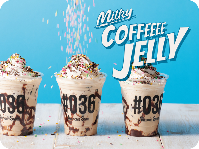 AWESOME STORE & CAFE 初夏の期間限定ドリンク「MILKY COFFEE JELLY（ミルキーコーヒージェリー）」