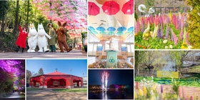 ゴールデンウィークはムーミンバレーパークへ！
新緑と色鮮やかな花々、そしてアンブレラスカイが織りなす絶景と
期間中毎日開催の「湖上花火＆ライトアップ」を満喫しよう！