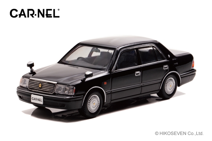 1/43 トヨタ クラウン ロイヤルサルーンG (JZS155) 1999 Black:左前