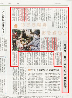 中日新聞様2021年1月6日朝刊掲載