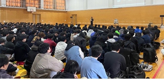 令和8年(2026年)3月実施の交通安全講話の様子