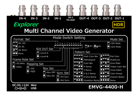 HDR対応4K/8K小型信号発生器