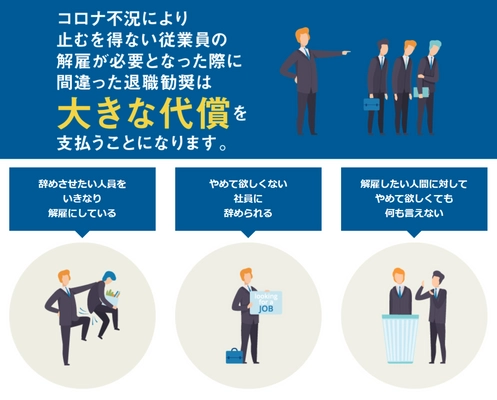 業績悪化により退職交渉に踏み切る企業に向け、 トラブル防止の動画講座「退職勧奨支援」サービスを開始！