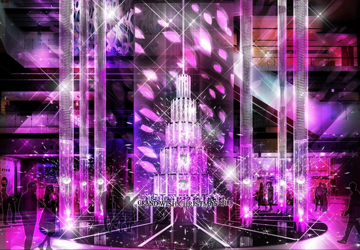 メインクリスマスツリー(ライトショー時)