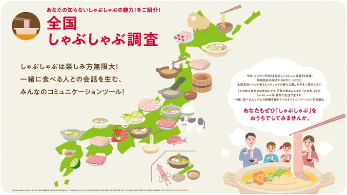 ミツカン【全国しゃぶしゃぶ調査】 人気具材は豚肉と白菜。具材をしゃぶしゃぶする回数は平均3.89回　 北海道は“ラムしゃぶ”、近畿は“ぶりしゃぶ”など 地域の特色も明らかに