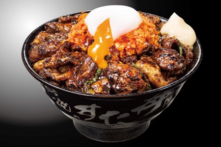 豚ハラミ×豚カシラとニンニクのガッツリ焼肉丼ですたみな超注入！ 4月1日(金)全国のすた丼屋で『超すたみな濃厚豚焼肉丼』を発売！ すた丼比肉量1.5倍、ニンニク量5倍の豪快肉丼！