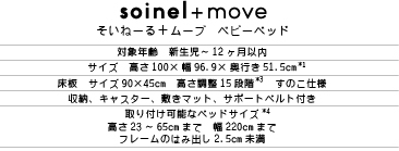 そいねーる＋ムーブ　スペック