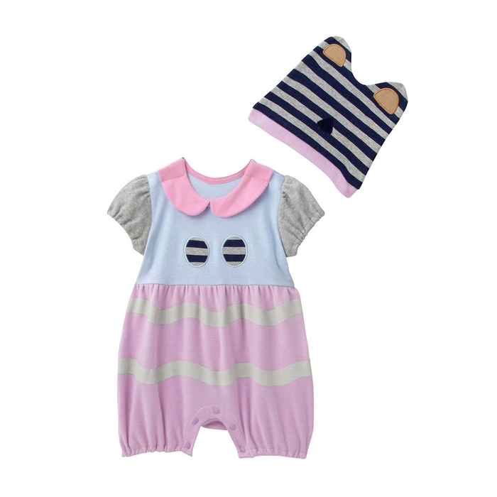 <ピカピカブ~!>コスチューム風ロンパース(ラベンダー)