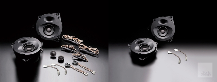 SonicPLUS CHR スタンダードモデル 左:「SP-CHR10E」フロント用 右:「SP-P31RE」リア用