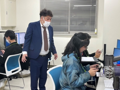 ゲームが学べるゲーム工学研究室も訪問しました