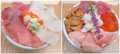紅白丼／紅白五色丼