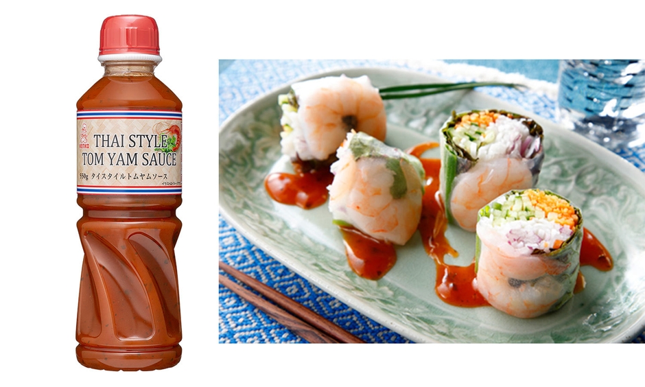 商品名:タイスタイルトムヤムソース/メニュー名:トムヤムソースで食べる生春巻き