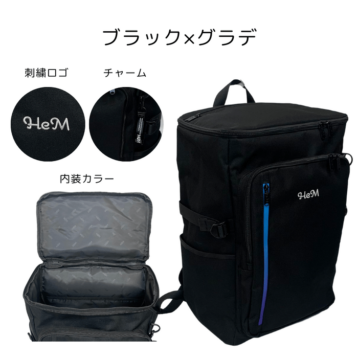 HeM ロビン・ボックス型　ブラック×グラデ