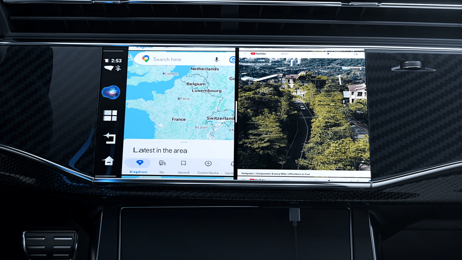 2画面分割で、必要な情報を同時表示