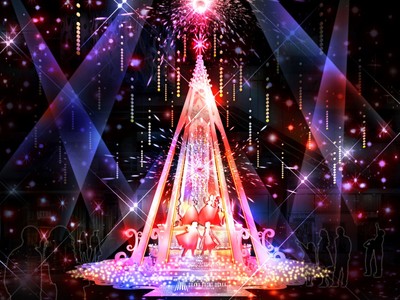 メインクリスマスツリー『Eternally Bright』　（ライティングショー時の様子）