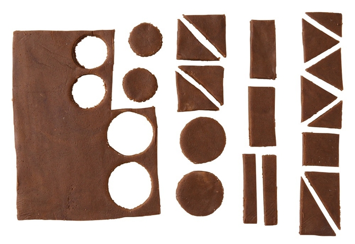 まる さんかく しかくクッキー 一枚の生地からいろんな形をたくさん作れます