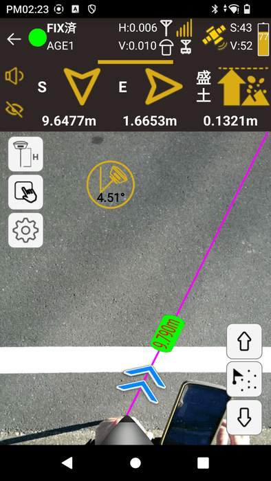 AR杭打ち誘導画面