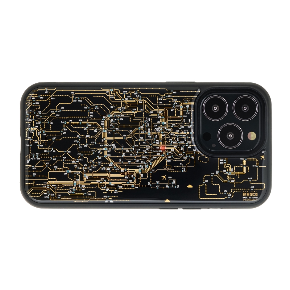 FLASH 東京回路線図 iPhone 13Pro ケース　黒　