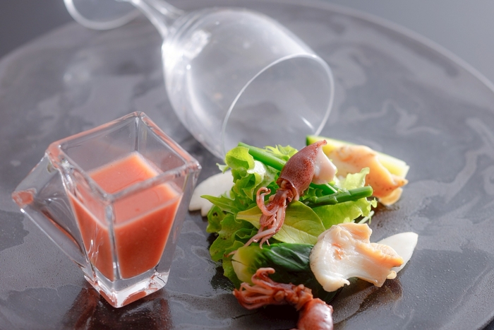 【春・夕食】春野菜と山陰産魚介の沙羅陀［一例］