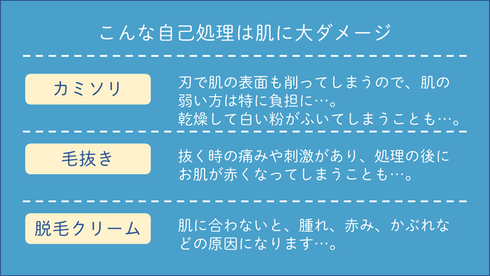 こんな自己処理は肌に大ダメージ