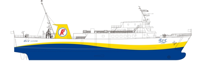「涼かぜ」の船体塗装イメージ