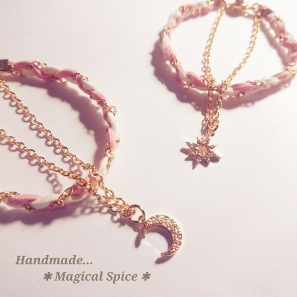 ブレスレット月・星