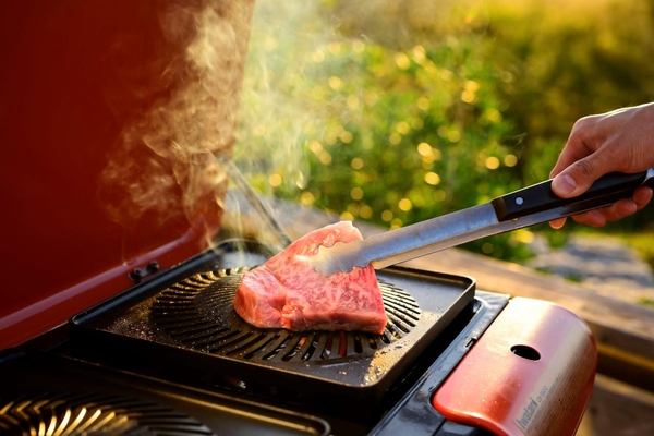 ▲“淡路ビーフ”をBBQで豪快に