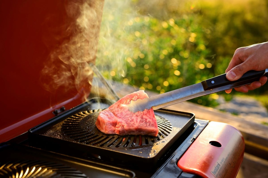 ▲“淡路ビーフ”をBBQで豪快に