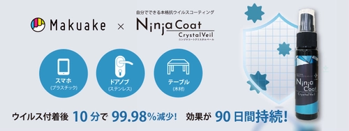 《自分でできる本格抗ウイルスコーティング！？》 鯖江から世界へ！コロナ時代の必需品を クラウドファンディング開始