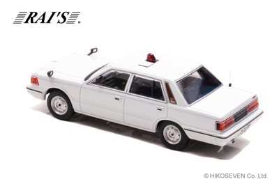 1/43 日産 セドリック (YPY30改) 1985 神奈川県警察高速道路交通警察隊車両 (覆面 白):左後