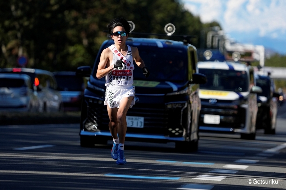 第102回箱根駅伝の8区に関東学生連合チームで出場した横尾皓(システム理工学部環境システム学科4年)