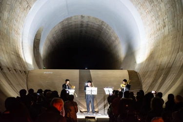 環七の地下40ｍで見学会×クラシックミニコンサート非日常体験ができる！「環七地下調節池インフラツアー」を開催！