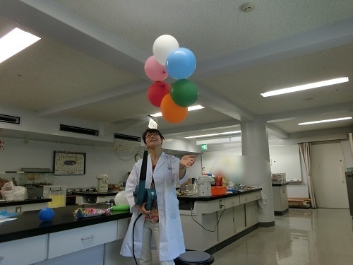 科学実験の実演