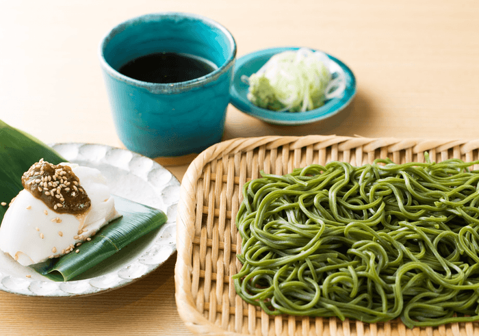 道の駅なんぶで人気の茶そば