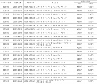 カプレラ_商品一覧
