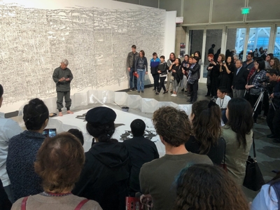 LA Art Show 席上揮毫