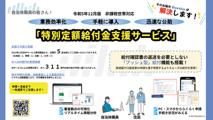 令和5年度版『特別定額給付金支援サービス』と「プッシュ型」給付機能