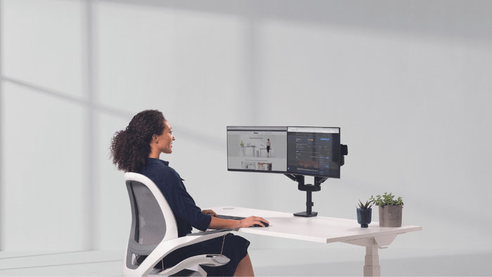 Tallo(TM)デュアルモニターアーム ブラック