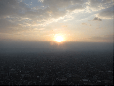 ハルカス300からの初日の出