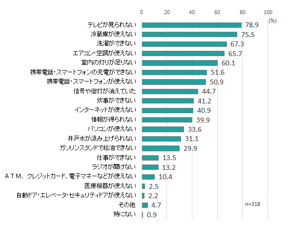 図4 停電による困りごと