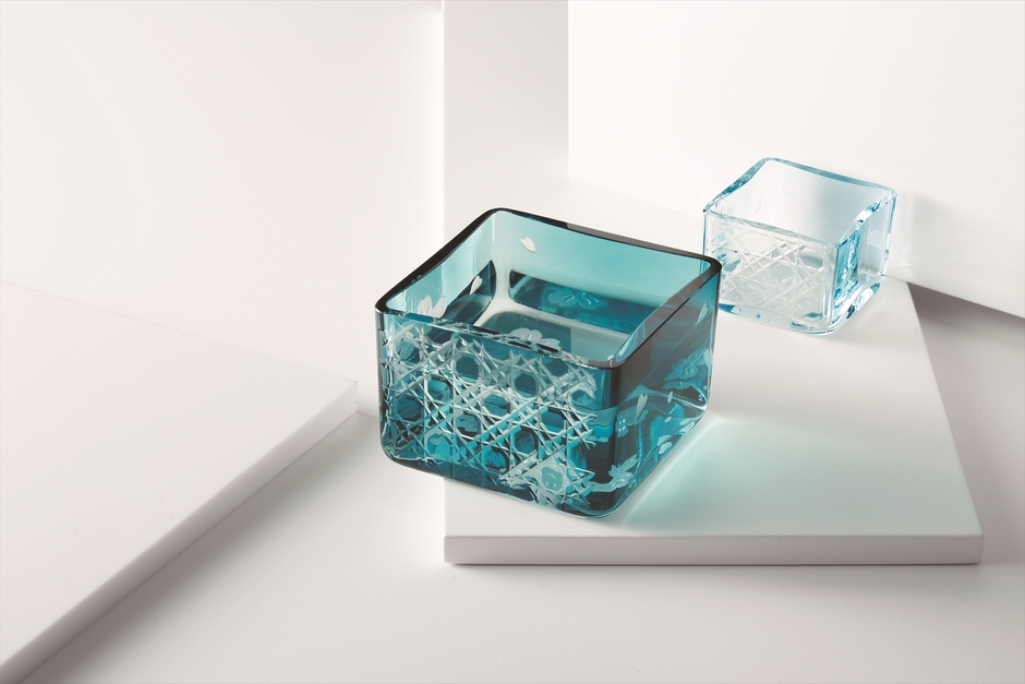 桝グラス　翠角彩 sui-kaku-sai