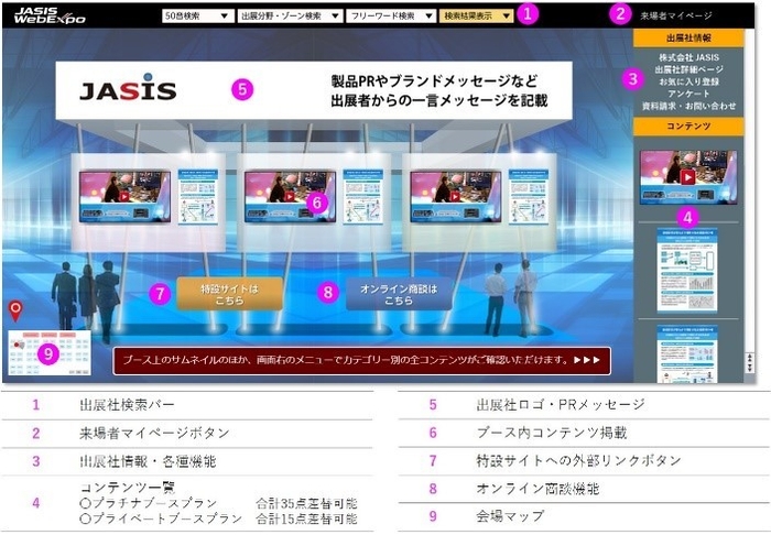 出展社ブース例